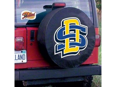 South Dakota State University Spare Tire Cover with Camera Port; Black (21-25 Bronco)