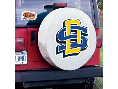 South Dakota State University Spare Tire Cover with Camera Port; White (21-25 Bronco)
