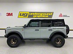 Spear Stripe Kit; Matte Black (21-26 Bronco 4-Door)