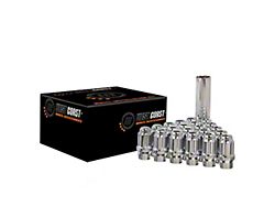 Chrome Acorn Spline ET Lug Nuts for Aftermarket Wheels; M12x1.5; Set of 24 (21-26 Bronco Sport)