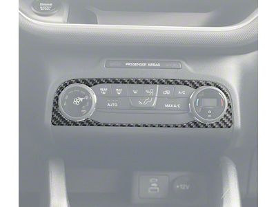 Climate Control Accent Trim; Raw Carbon Fiber (21-25 Bronco Sport)
