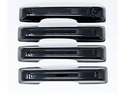 Chrome Delete Door Handle Covers; Gloss Black (21-25 Bronco Sport)