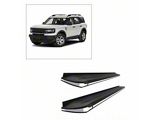 Exceed Running Boards; Black with Chrome Trim (21-26 Bronco Sport)
