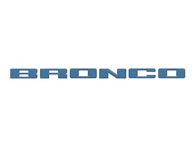 Front Grille Letters Overlays; Atlas Blue (21-25 Bronco Sport)