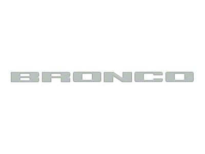 Front Grille Letters Overlays; Cactus Gray (21-25 Bronco Sport)