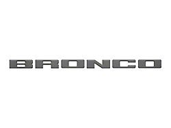Front Grille Letter Overlays; Carbonized Gray (21-25 Bronco Sport)