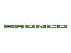 Front Grille Letter Overlays; Eruption Green (21-25 Bronco Sport)