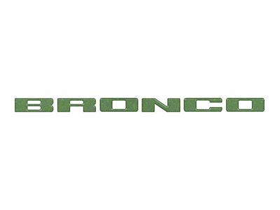 Front Grille Letters Overlays; Eruption Green (21-25 Bronco Sport)