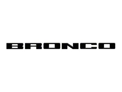 Front Grille Letter Overlays; Gloss Black (21-25 Bronco Sport)
