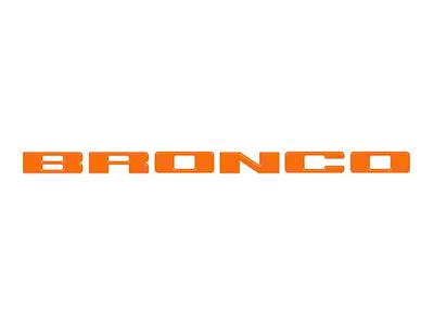 Front Grille Letter Overlays; Gloss Orange (21-25 Bronco Sport)