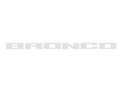 Front Grille Letters Overlays; Gloss White (21-25 Bronco Sport)
