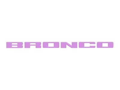 Front Grille Letters Overlays; Lavender Purple (21-25 Bronco Sport)