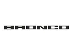 Front Grille Letter Overlays; Matte Black (21-25 Bronco Sport)