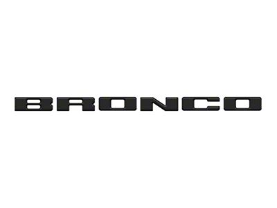 Front Grille Letter Overlays; Matte Black (21-25 Bronco Sport)