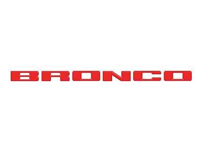 Front Grille Letters Overlays; Race Red (21-25 Bronco Sport)