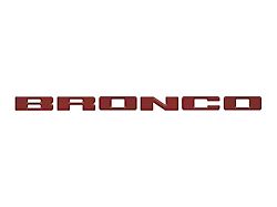 Front Grille Letter Overlays; Rapid Red (21-25 Bronco Sport)