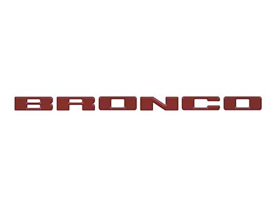Front Grille Letters Overlays; Rapid Red (21-25 Bronco Sport)