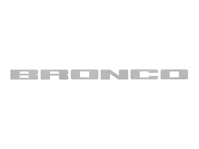 Front Grille Letters Overlays; Turbo Silver (21-25 Bronco Sport)