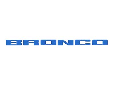 Front Grille Letters Overlays; Velocity Blue (21-25 Bronco Sport)