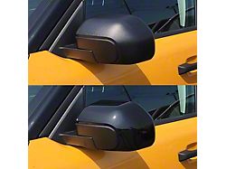 Chrome Delete Mirror Covers without Turn Signal Openings; Gloss Black (21-25 Bronco Sport)