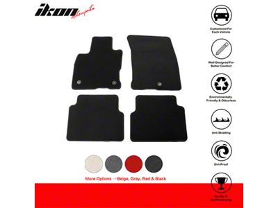 Nylon Carpet Front and Rear Floor Mats; Black (21-25 Bronco Sport)