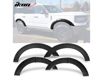 Pocket Style Fender Flares; Black (21-25 Bronco Sport)