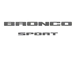 Rear Liftgate Letter Overlays; Carbonized Gray (21-25 Bronco Sport)