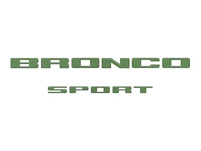 Rear Liftgate Letter Overlays; Eruption Green (21-25 Bronco Sport)