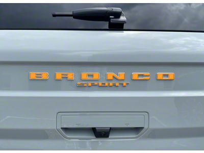 Rear Liftgate Letter Overlays; Gloss Orange (21-25 Bronco Sport)
