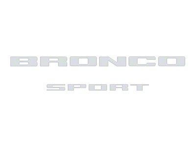 Rear Liftgate Letter Overlays; Gloss White (21-25 Bronco Sport)