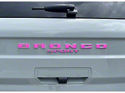 Rear Liftgate Letter Overlays; Hot Pink (21-25 Bronco Sport)