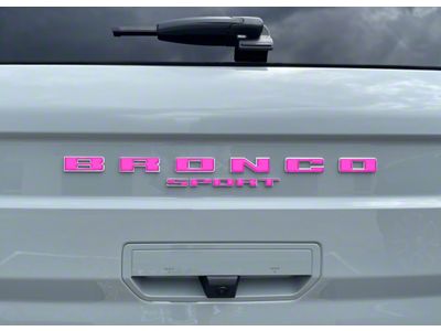 Rear Liftgate Letter Overlays; Hot Pink (21-25 Bronco Sport)