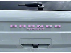Rear Liftgate Letter Overlays; Lavender Purple (21-25 Bronco Sport)