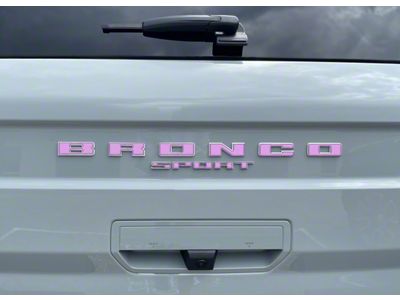 Rear Liftgate Letter Overlays; Lavender Purple (21-25 Bronco Sport)