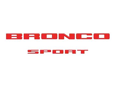 Rear Liftgate Letter Overlays; Race Red (21-25 Bronco Sport)
