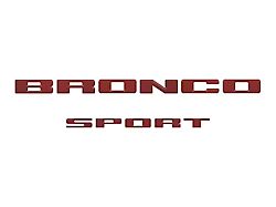 Rear Liftgate Letter Overlays; Rapid Red (21-26 Bronco Sport)