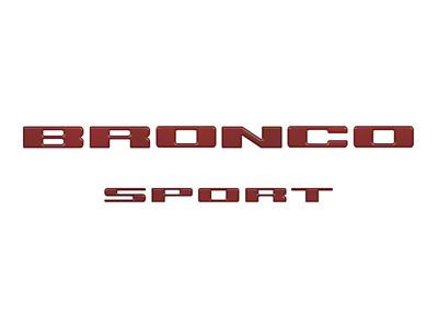 Rear Liftgate Letter Overlays; Rapid Red (21-25 Bronco Sport)