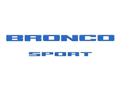 Rear Liftgate Letter Overlays; Velocity Blue (21-25 Bronco Sport)
