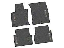 Factory Floorpan Fit Tire Tread/Scorched Earth Scene Front and Rear Floor Mats with Light Gray Squatch Insert; Gray (21-25 Bronco Sport)