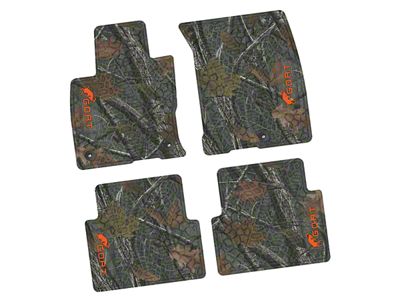 Factory Floorpan Fit Tire Tread/Scorched Earth Scene Front and Rear Floor Mats with Orange GOAT Insert; Rugged Woods (21-25 Bronco Sport)