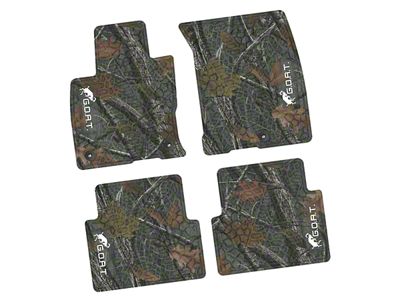 Factory Floorpan Fit Tire Tread/Scorched Earth Scene Front and Rear Floor Mats with White GOAT Insert; Rugged Woods (21-25 Bronco Sport)