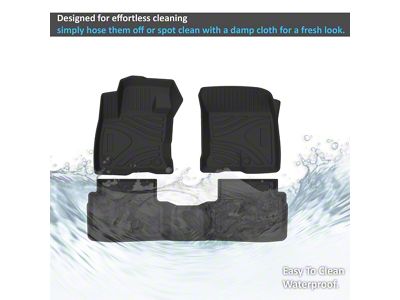 TOTALINER Heavy Duty Front and Rear Floor Liners; Black (21-25 Bronco Sport)