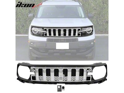 Vertical Billet Honeycomb Mesh Upper Replacement Grille; Chrome and Black (21-25 Bronco Sport)