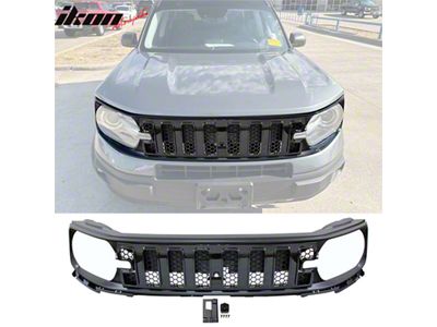 Vertical Billet Honeycomb Mesh Upper Replacement Grille; Glossy Black (21-25 Bronco Sport)
