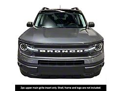 Wire Mesh Upper Grille Overlay; Black (21-26 Bronco Sport)