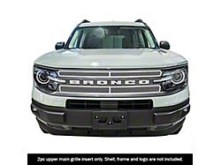 Wire Mesh Upper Grille Overlay; Polished (21-26 Bronco Sport)