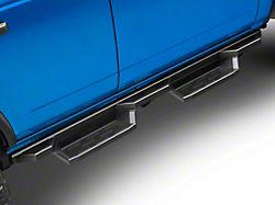 Square Tube Drop Style Nerf Side Step Bars; Matte Black (21-26 Bronco 4-Door)