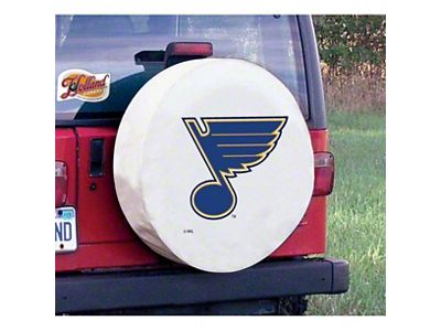 St. Louis Blues Spare Tire Cover with Camera Port; White (21-25 Bronco)