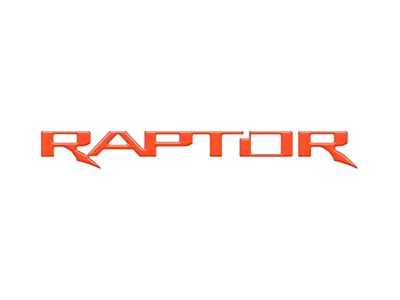 Swing Gate Emblem Inserts; Code Orange (22-25 Bronco Raptor)