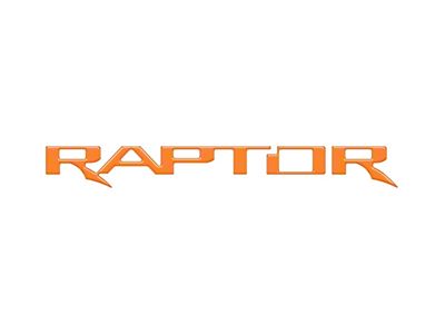 Swing Gate Emblem Inserts; Gloss Orange (22-25 Bronco Raptor)